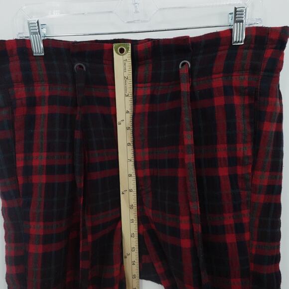 Free People Pants Womens 6 Red Tartan Plaid Here There Paper Bag Waist Goth - Picture 5 of 12